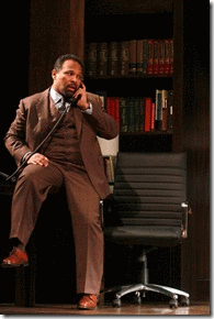 Goodman Theatre Stages an Amazing "Race" 1 No modern playwright parlays such precise elegance with the English language than David Mamet. Using small casts and usually a uni-set design, Mr. Mamet consistently relies on strong, well developed characters who each has a unique way of speaking to expose the boils in humanity. The end result is usually a morality powerhouse of a production, as seen in his hits such as ‘Speed The Plow', ‘Oleanna' and of course ‘Glengary Glen Ross'. In, ‘Race', which ran on Broadway in 2009-2010, and now at the Goodman, Mamet keeps his successful formula intact. 